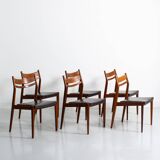 Set of 6 Scandinavian teak chairs, circa 1960