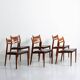Lot de 6 chaises scandinave en teck, circa 1960