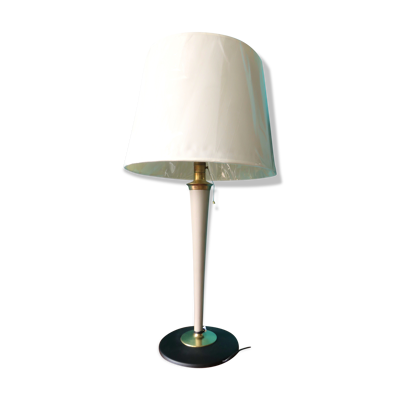 Lampe de bureau ''Mazda'' en bois et laiton France 1940