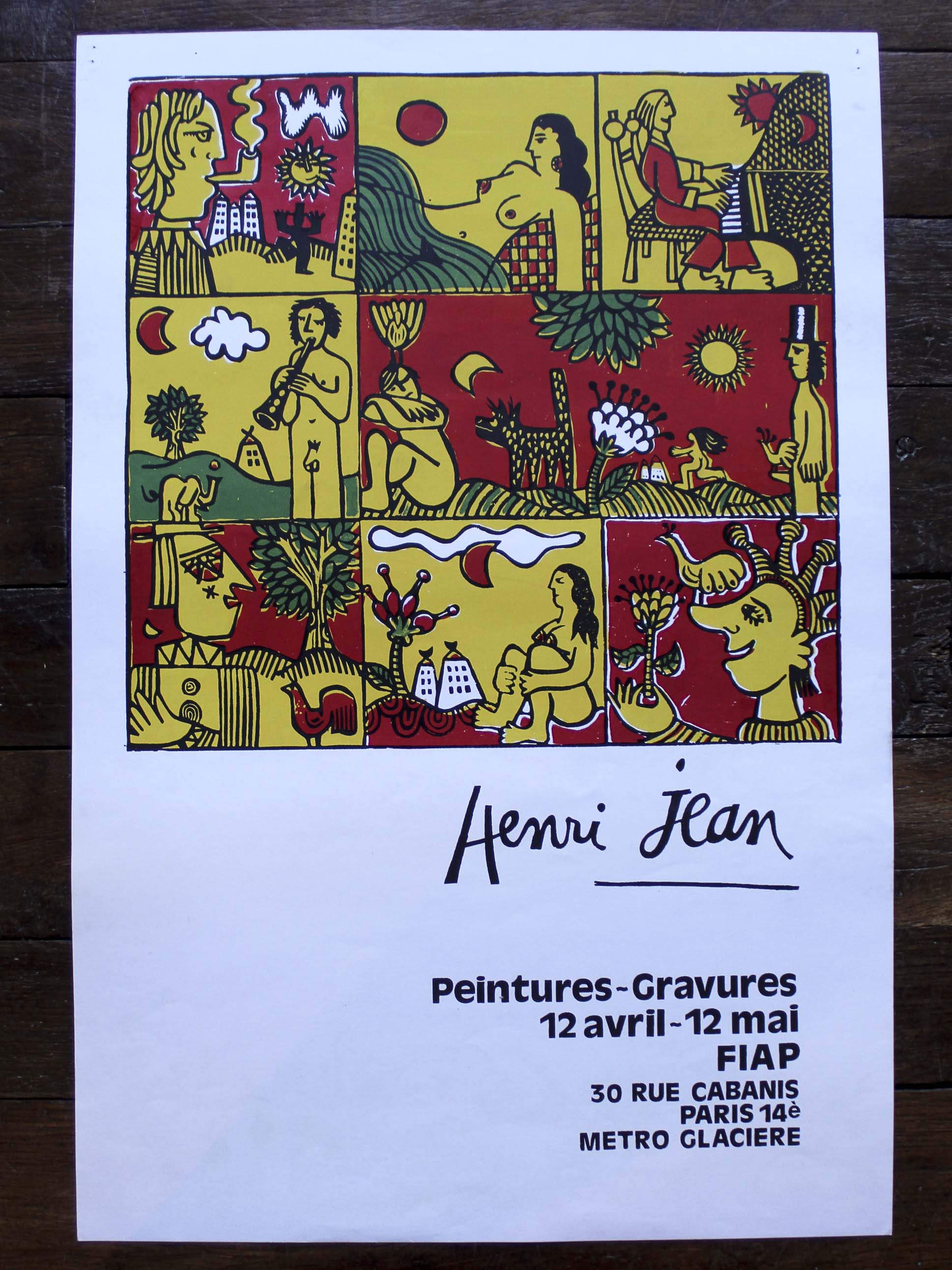 Poster Exhibition Henri Jean FIAP 1975
