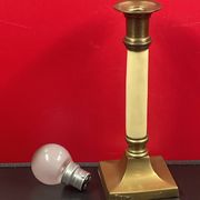 Old gold brass candle holder 20 cm
