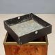 Vintage umbrella stand in burl wood and brass, Italy, 1970s-1980s.