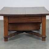 Late 18th-century Spanish coffee table with a deep drawer and a beautiful patina
