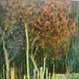 La Brière, Brittany, oil on canvas signed P Poulain