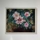 Oil canvas on wood flowers