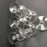 6 Baccarat champagne glasses engraving 3458