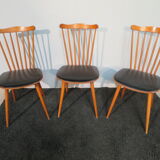 Set of 3 Baumann chairs model "Minuet"