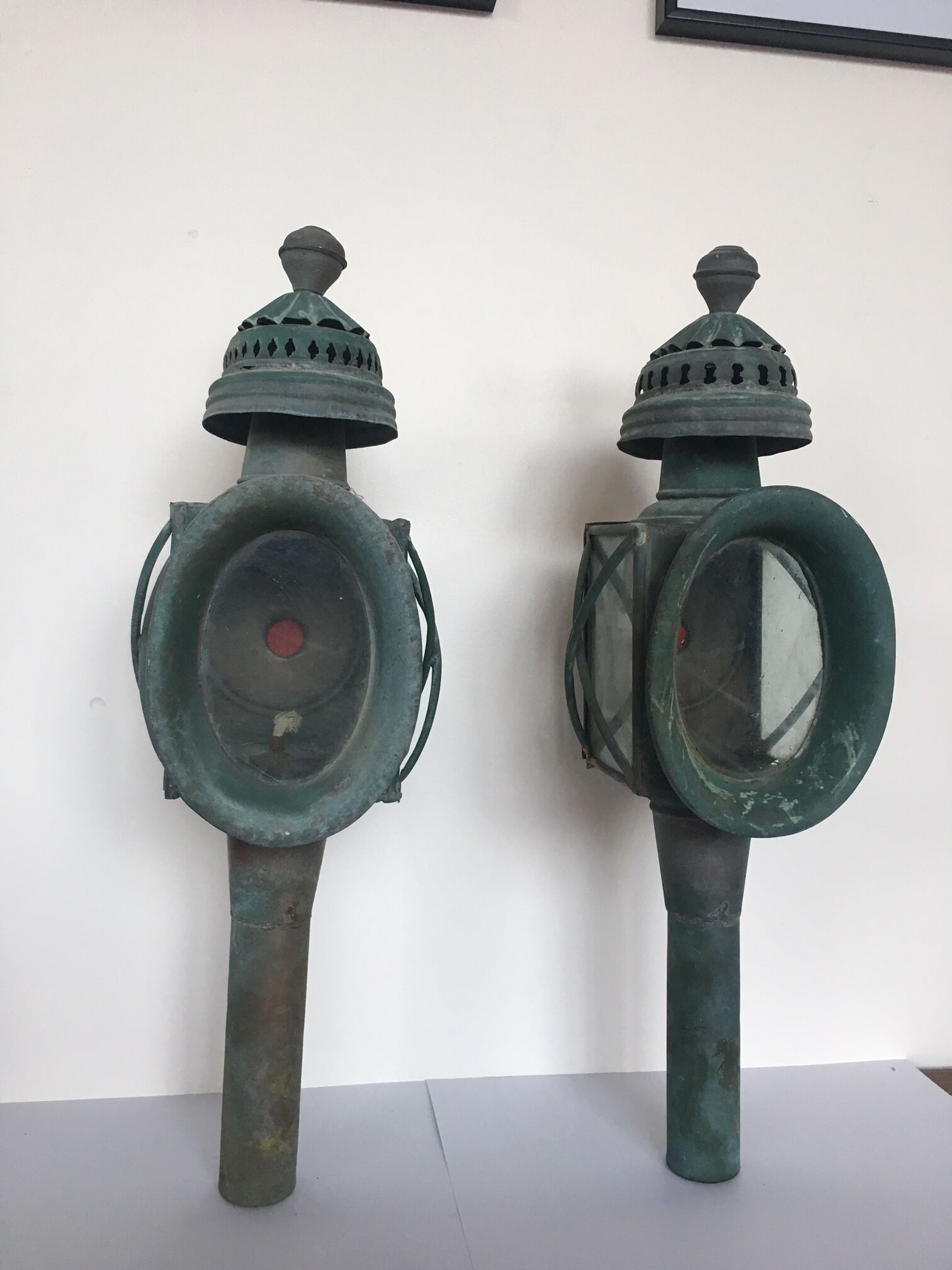 Anciennes lampes de calèche
