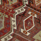 153x412Cm Soft Handmade Wool Vintage Kilim Rug,