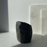 Asymmetrical sculpted concrete vase