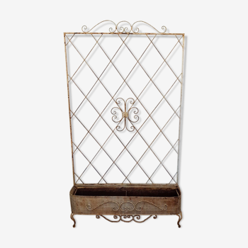 French wrought iron planter with trellis