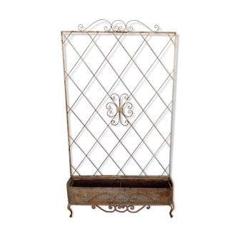 French wrought iron planter with trellis