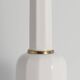 White Opaline Glass & Brass Heiberg Table Lamp, Denmark, Mid-19th century