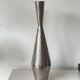 Vase losange en métal griffé argenté