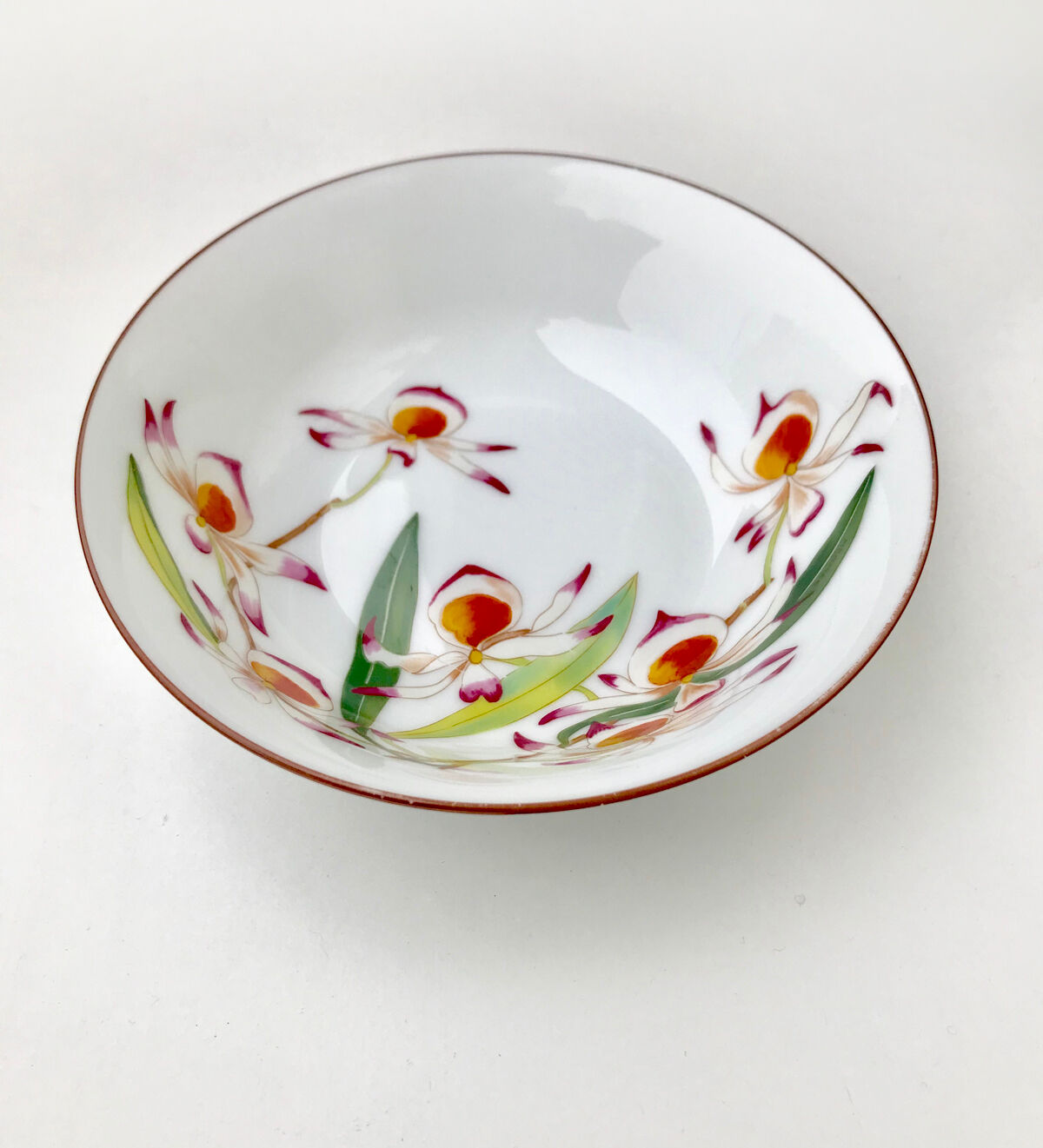 Bowl Hermès Porcelain Orchid Garden