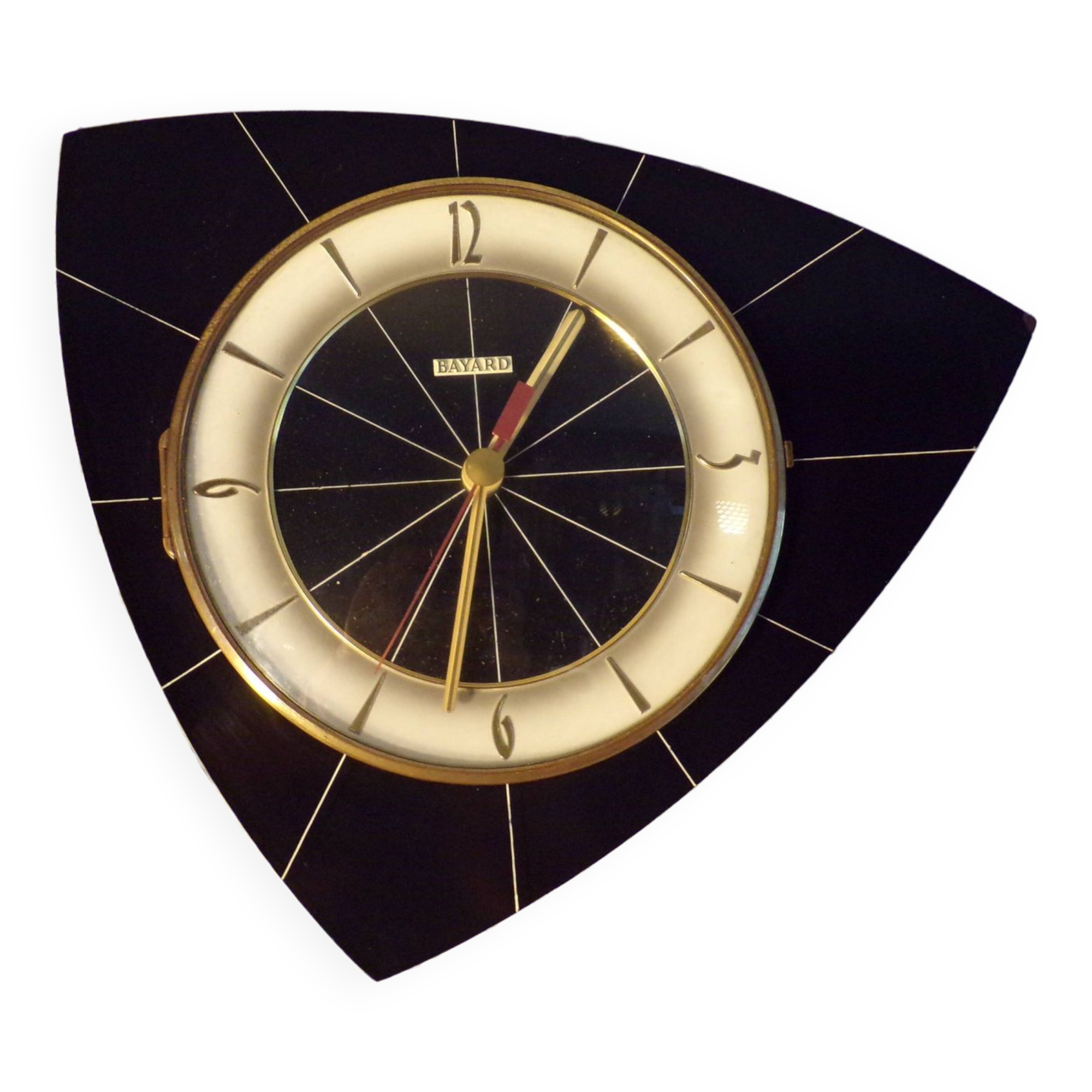 Pendule murale vintage en formica