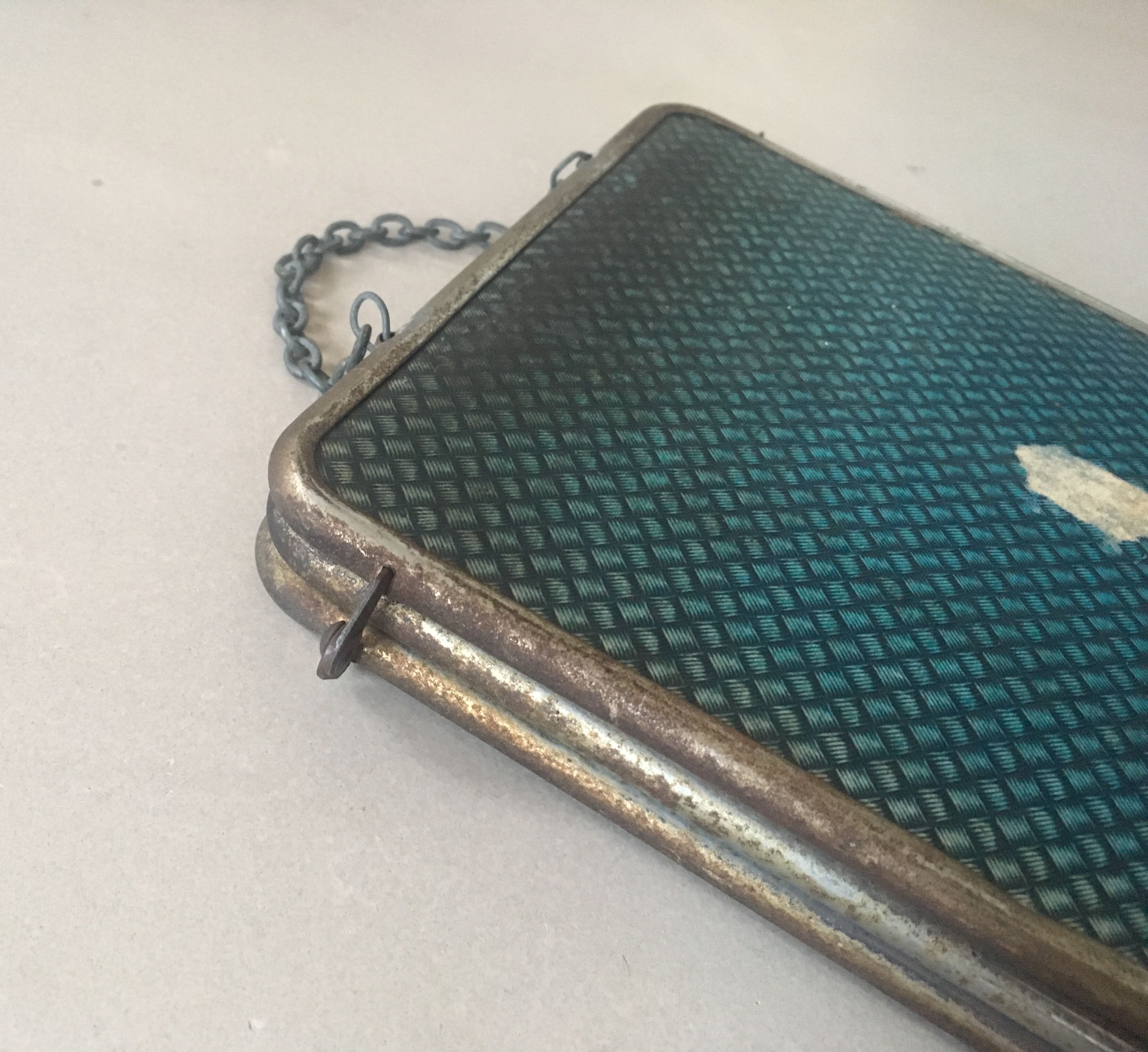 Vintage triptych barber mirror / dive 58x24cm