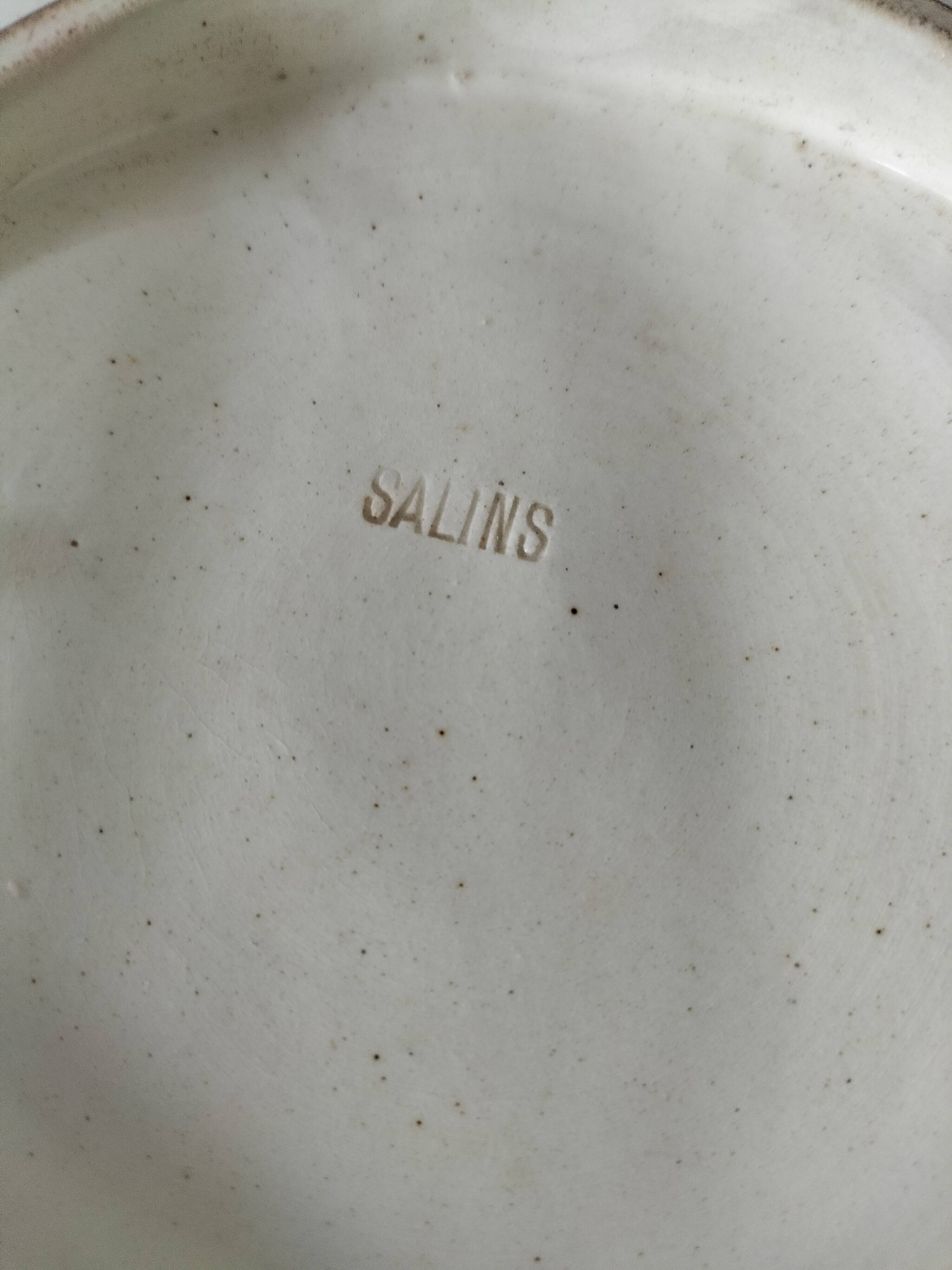Assiettes barbotine Salins – décor asperges & artichaut