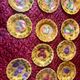 Plates 19cm Barbotine earthenware stamped Sarreguemines France