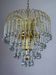 Four-tier cascade teardrop chandelier by Venini, Murano glass, Italy 1970s