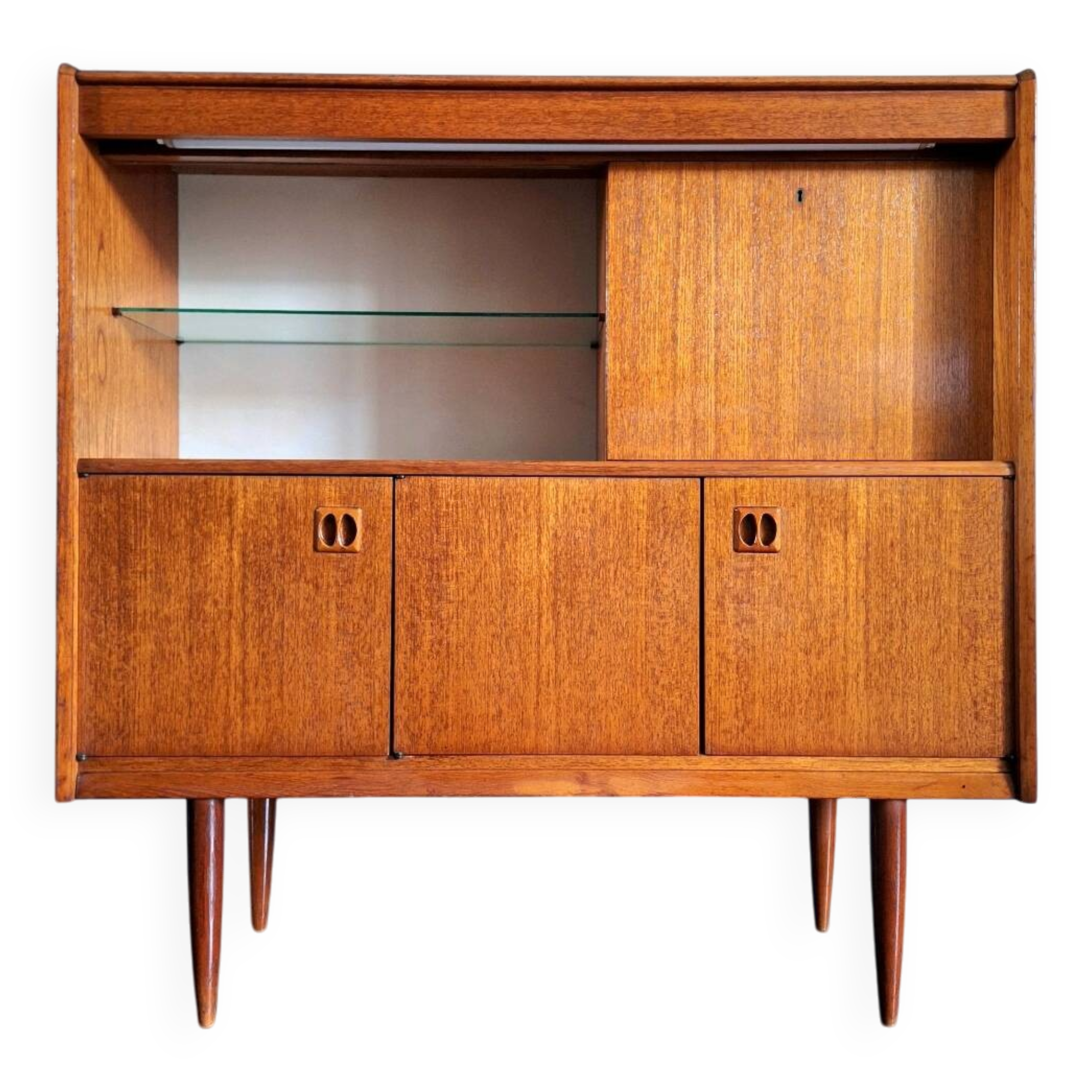 Vintage sideboard, antique bar cabinet, secretary bookcase