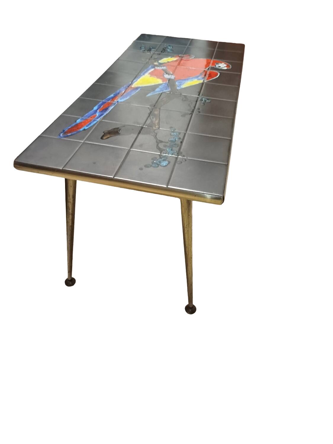 Ceramic coffee table from the 1950s signed Denisco.