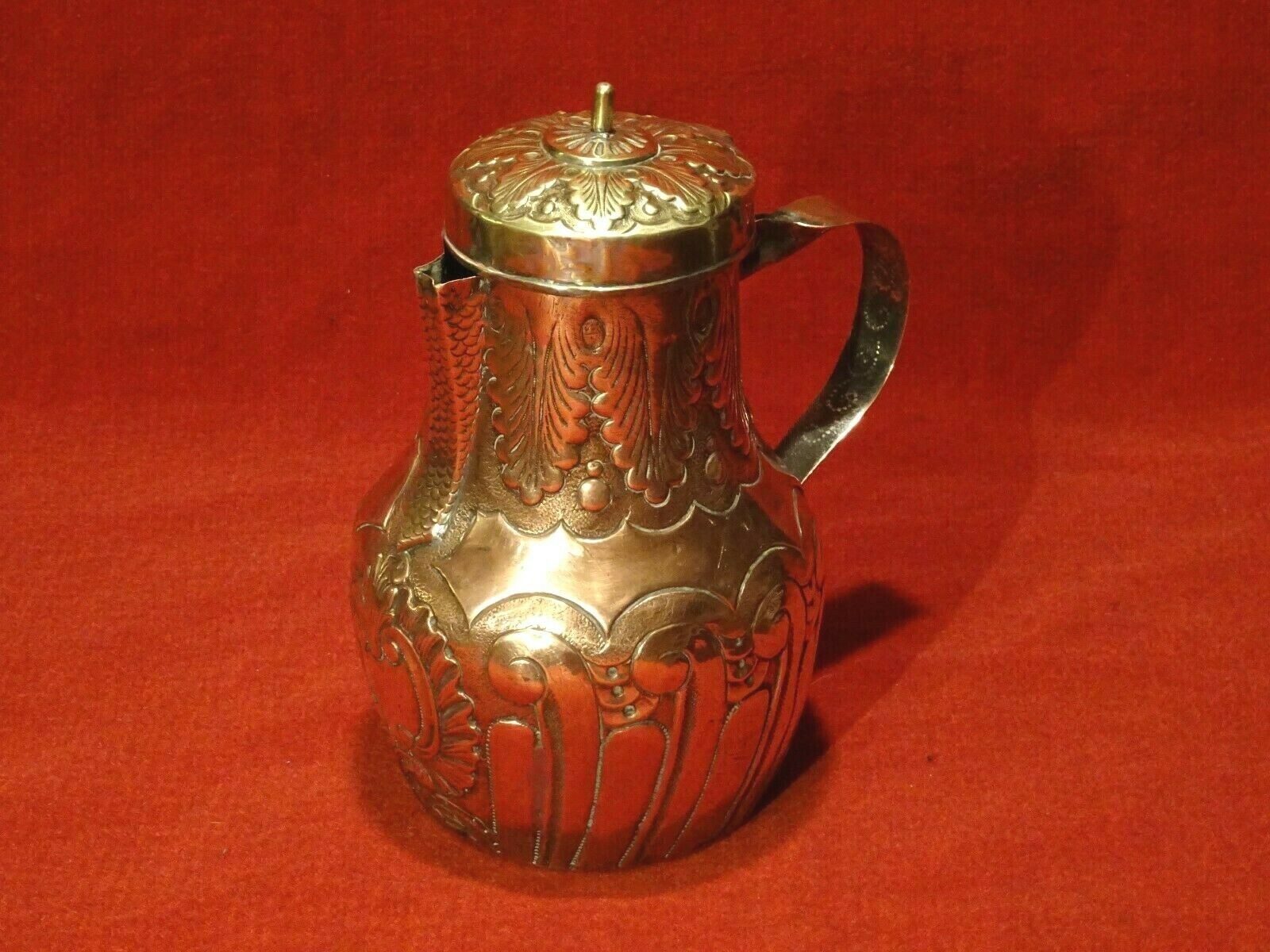 Old hull copper and brass repelled rock decoration XVIII XIX th