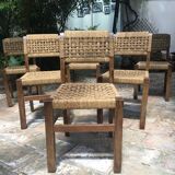 Raffia braided chairs 50