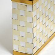 Stunning 1980s brass magazine rack in Hollywood Regency design