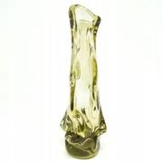Sekacz vase, crumpled glass, Huta Wołomin, Poland, 1980s