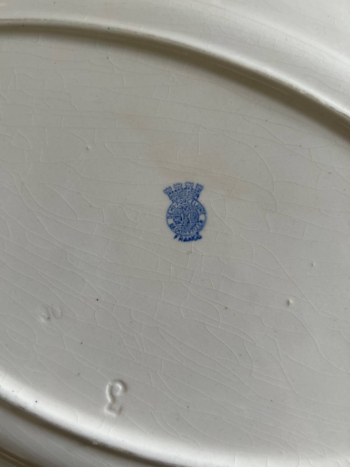 Vintage Badonvilliers porcelain dish