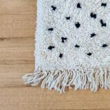 Tapis pois noirs en laine 100x150 cm
