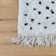 Black polka dot rug in wool 100x150 cm