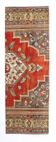 Red & Gray Oriental Pattern Persian Runner Rug, 70x202Cm