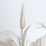 Ceiling light foliage in white metal early 1970s