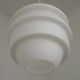 French Vintage Retro Ceiling Light 1960s/70s White Glass Tiered Shade 5589