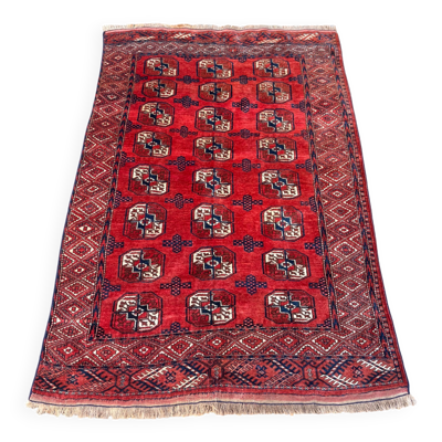 Tapis Boukhara Pakistanais en laine rouge fait main