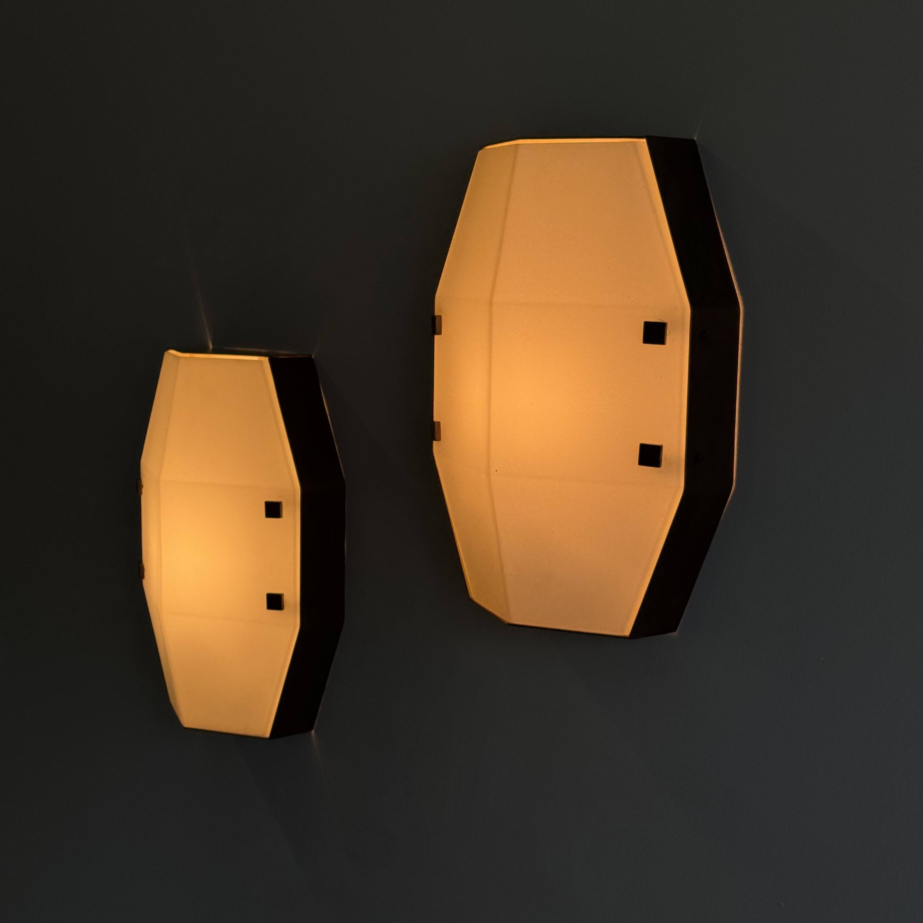 Pair of Rare Wall Sconces Mod. 12898 by Elio Monesi for Arredoluce, 1961