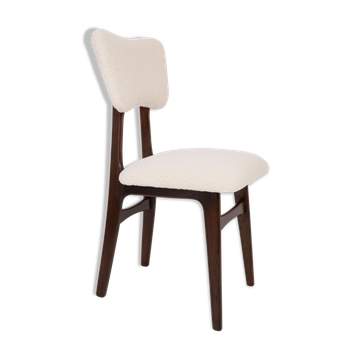 Mid-century modern chair in light cream boucle, 1960s