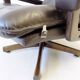Strässel King chair brown leather armchair by Andre Vandenbeuck for WK