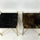 Pair of lacquered goatskin tables