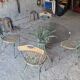 Table ronde en verre & 4 chaises