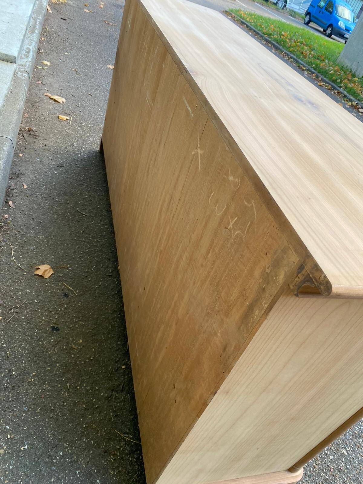Buffet impérial rénové en bois du 20ème 190cm