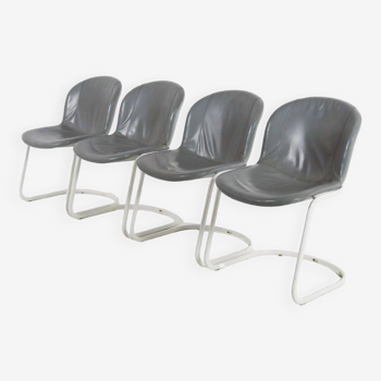 Set of 4 Dining Chairs by Gastone Rinaldi for Thema Italy