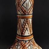 Vintage ceramic vase Morocco Safi signed