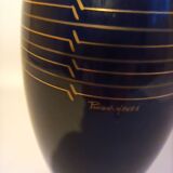 Soliflore Pinon Heuzé blue and gold Height 42 cm