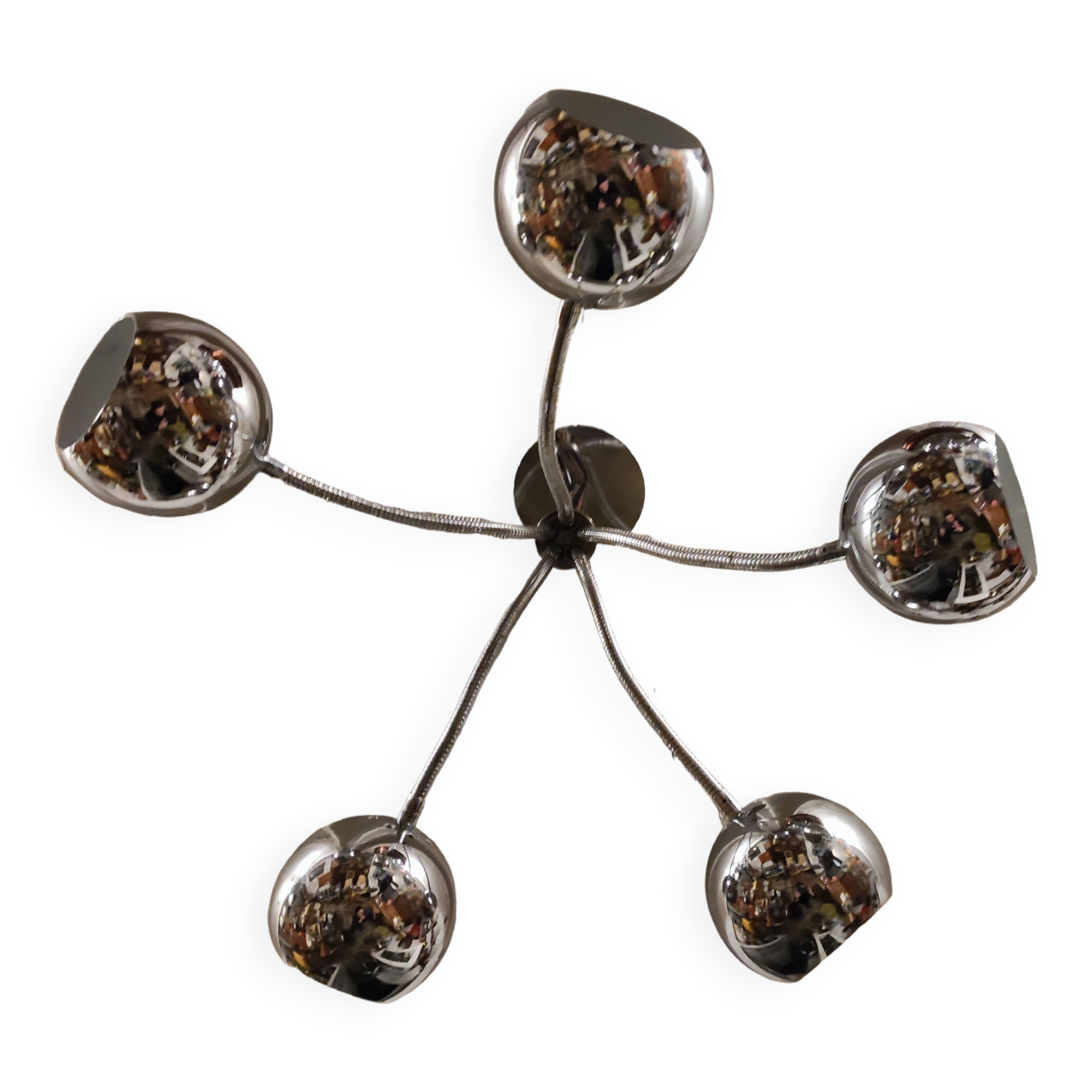 70' Eyes Ball suspension, 5 lights, articulated arms