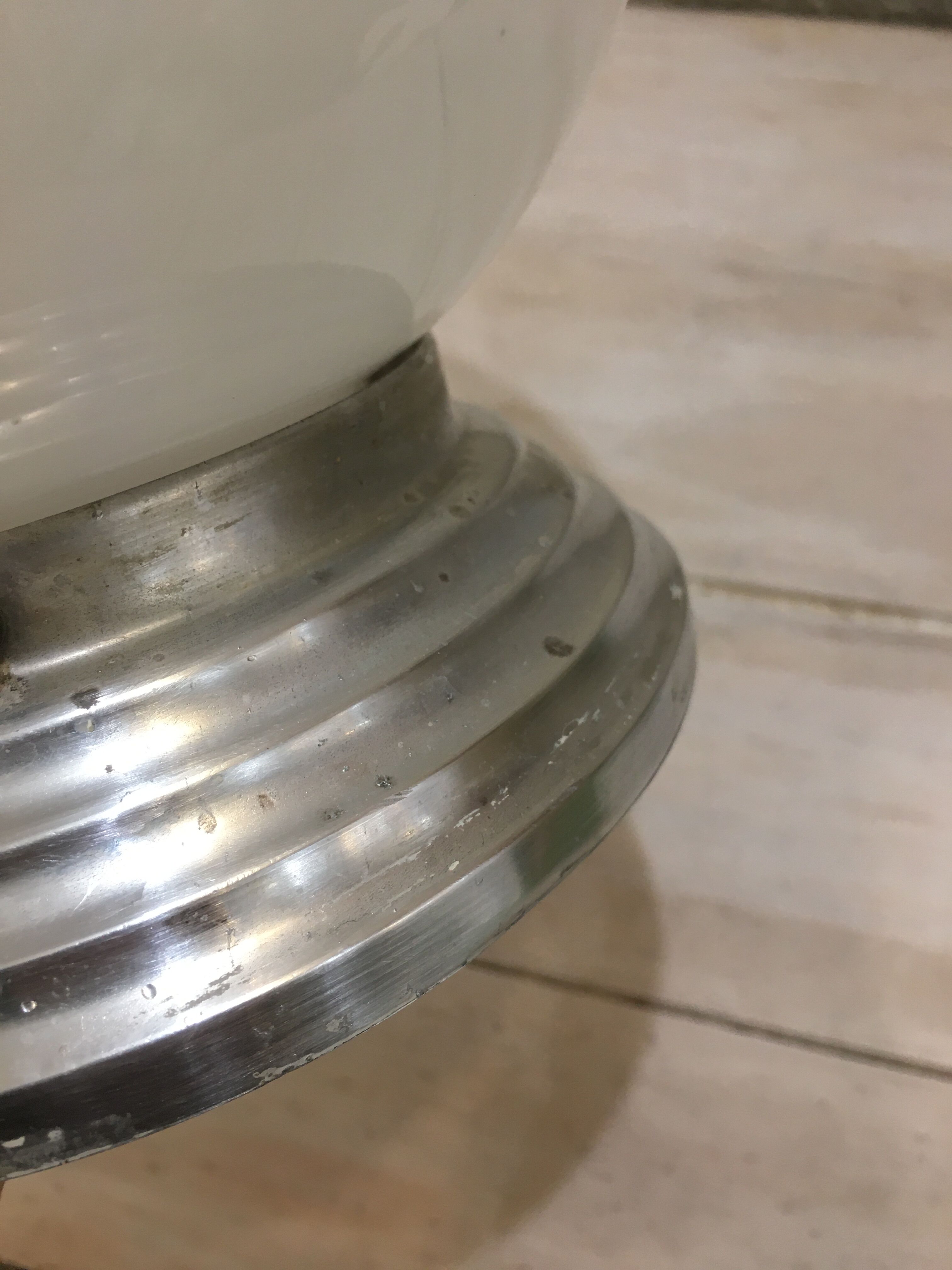 White glass globe ceiling light