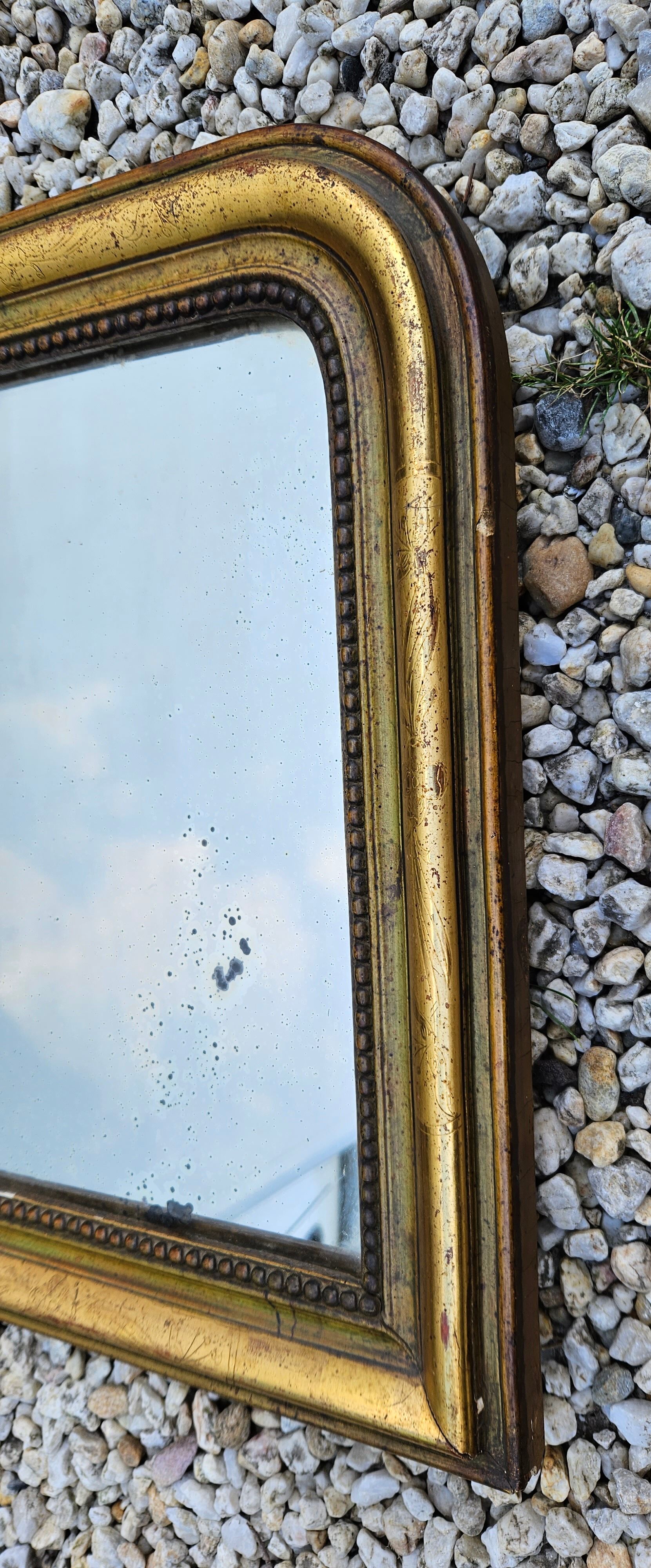 19th century mirror 37x45cm