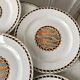 set of 6 flat plates Sarreguemines model "Nomeny" art deco 30s